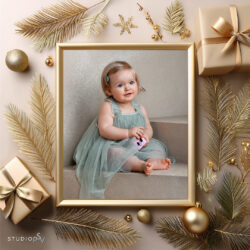 Lasten joulukorttikuvaus